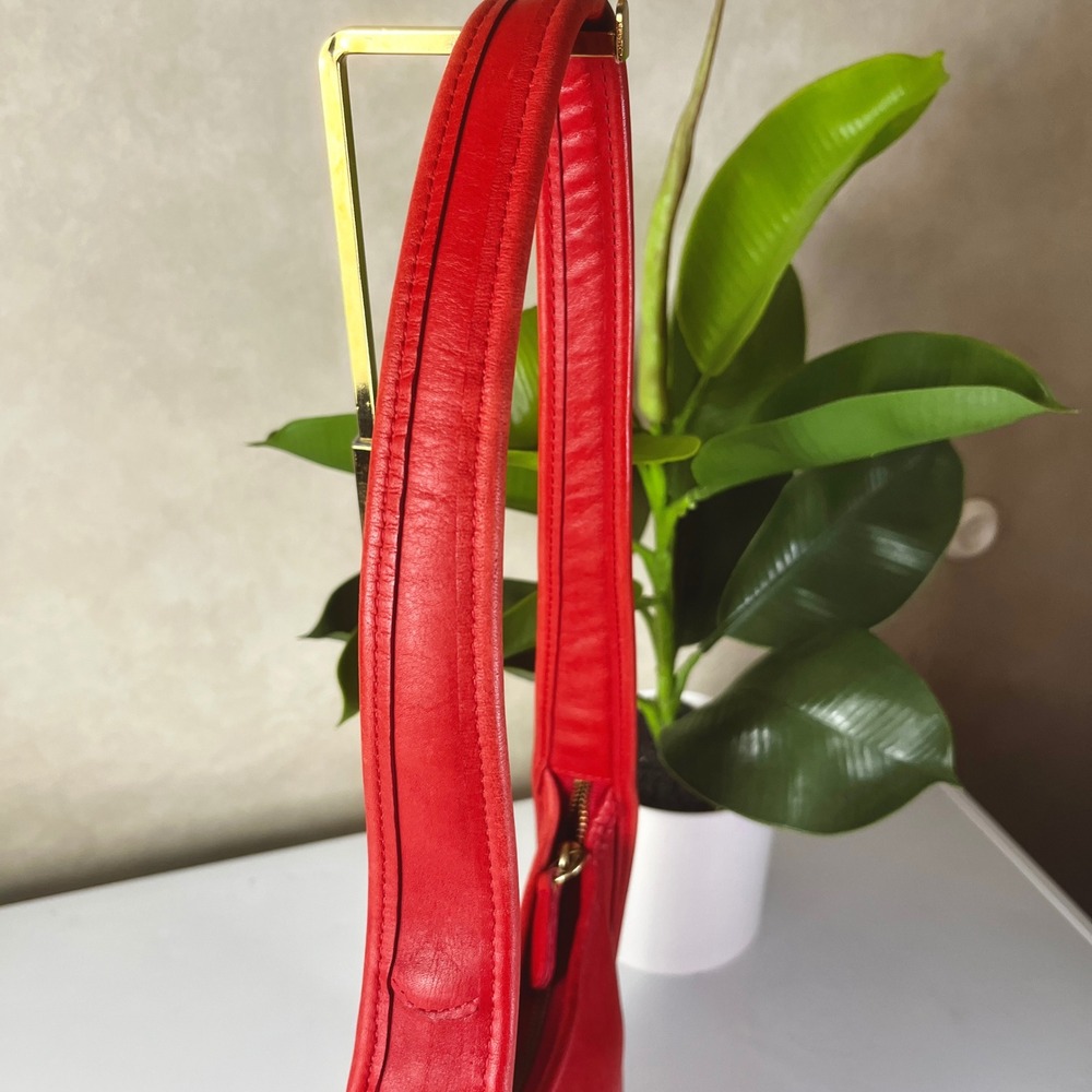 バッグ Vintage Coach Ergo Mini Zip red 9020 Coach Vintage 9020 Small Ergo Red Zip Shoulder Style … - Gem